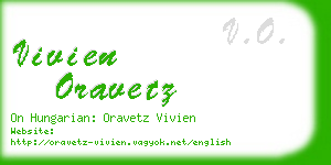 vivien oravetz business card